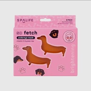 SPALIFE So Fetch Dachshund Undereye Masks | Vitamin C & Green Tea | 8 Pack